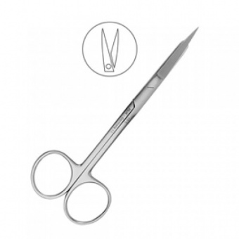 Ножницы хирургические прямые Goldmann-Fox, 125 мм., HLW Dental Instruments (Германия)